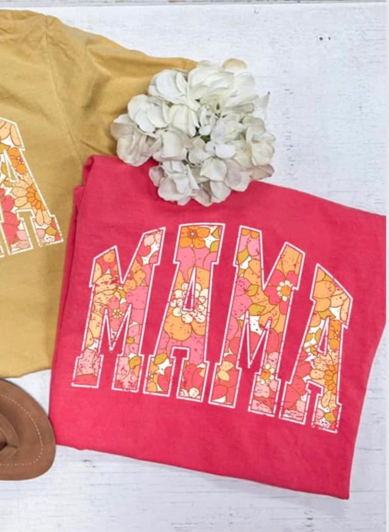 Spring Floral Mama Tee - Watermelon