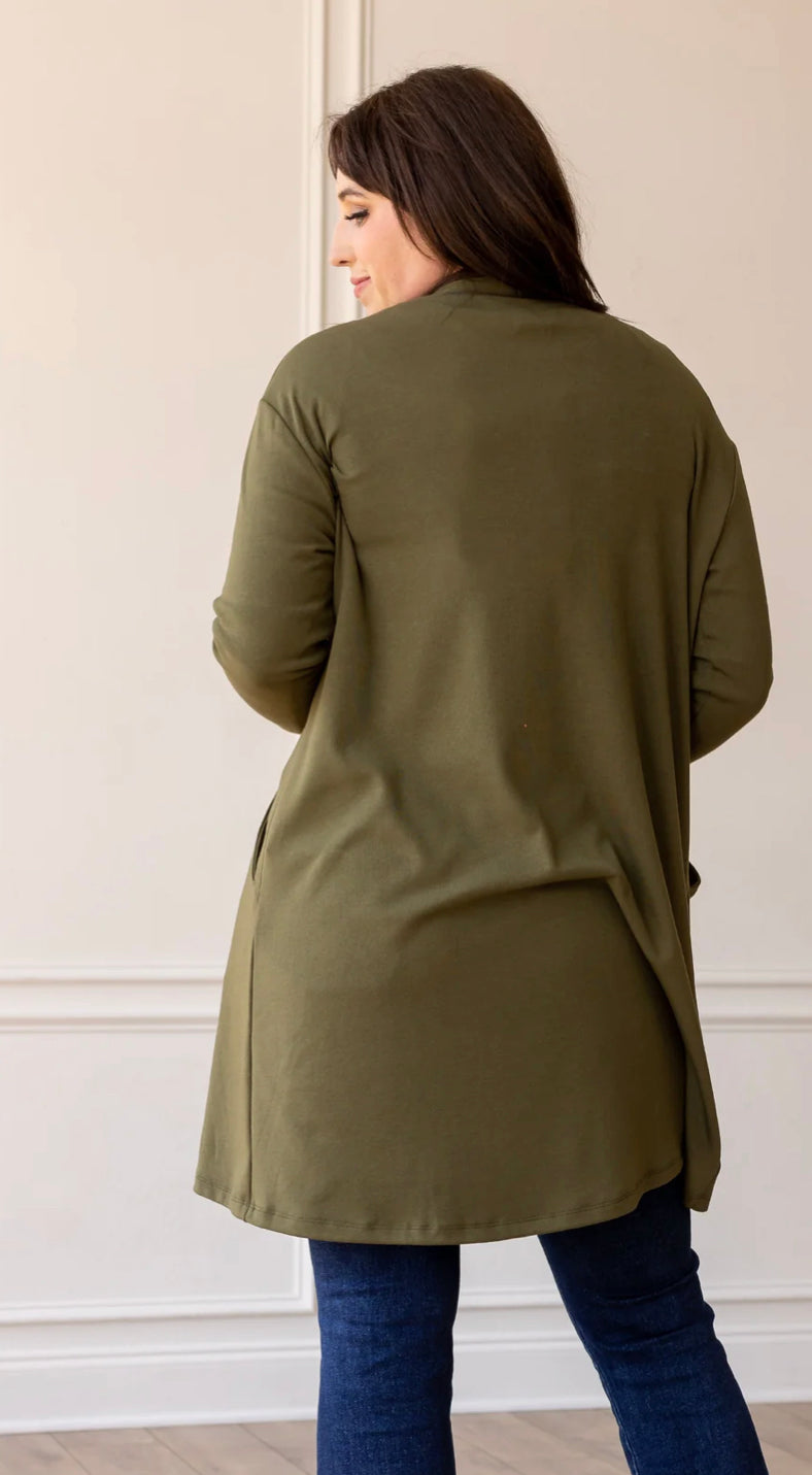 The Cardi Olive Cardigan