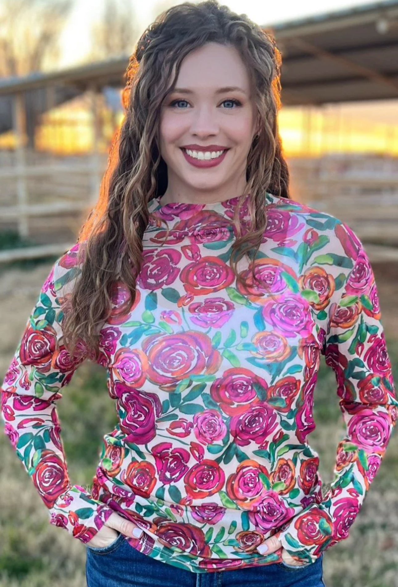THRIVE AND FLOURISH MESH TOP