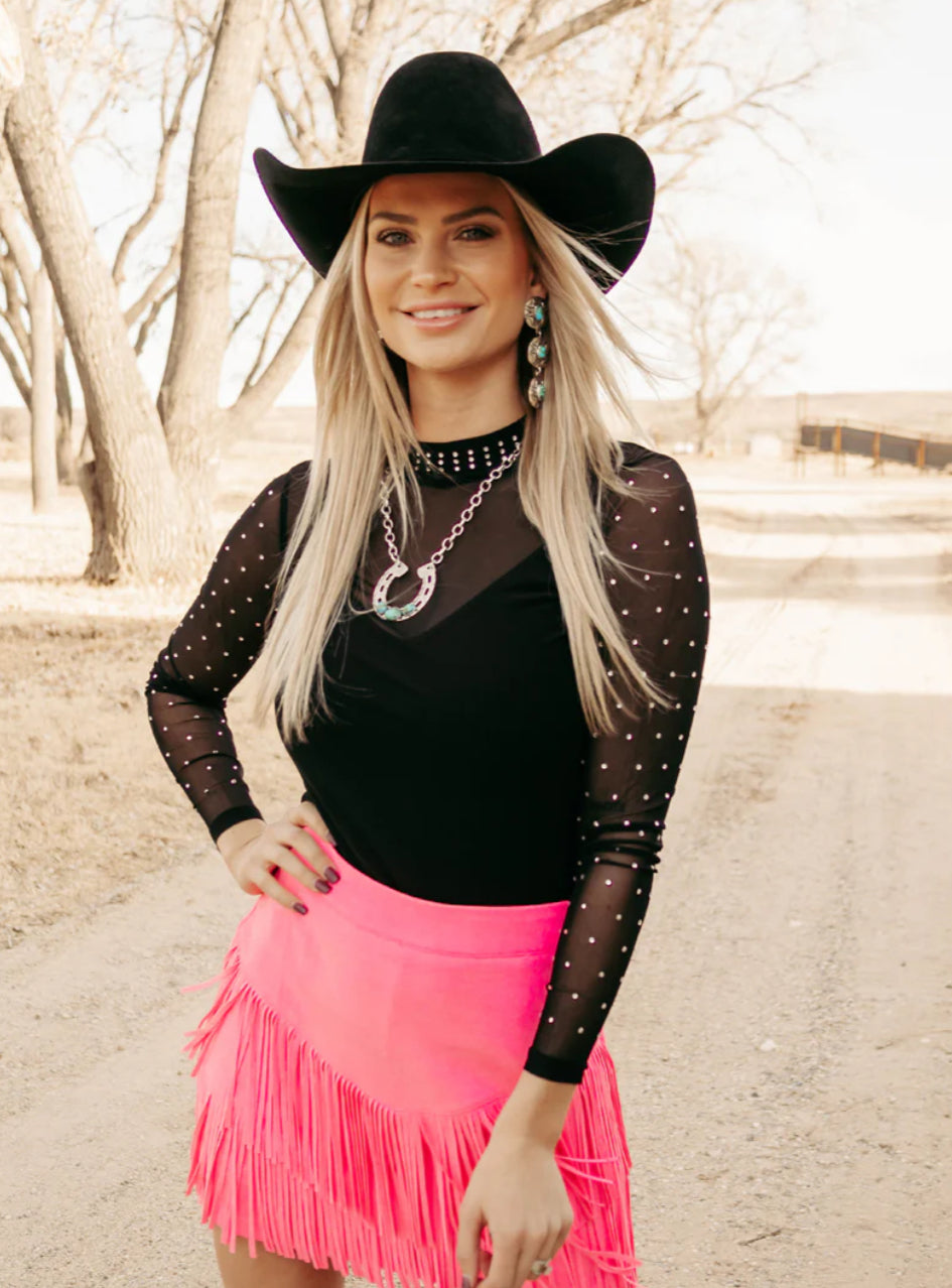 STARS AT NIGHT MESH TOP