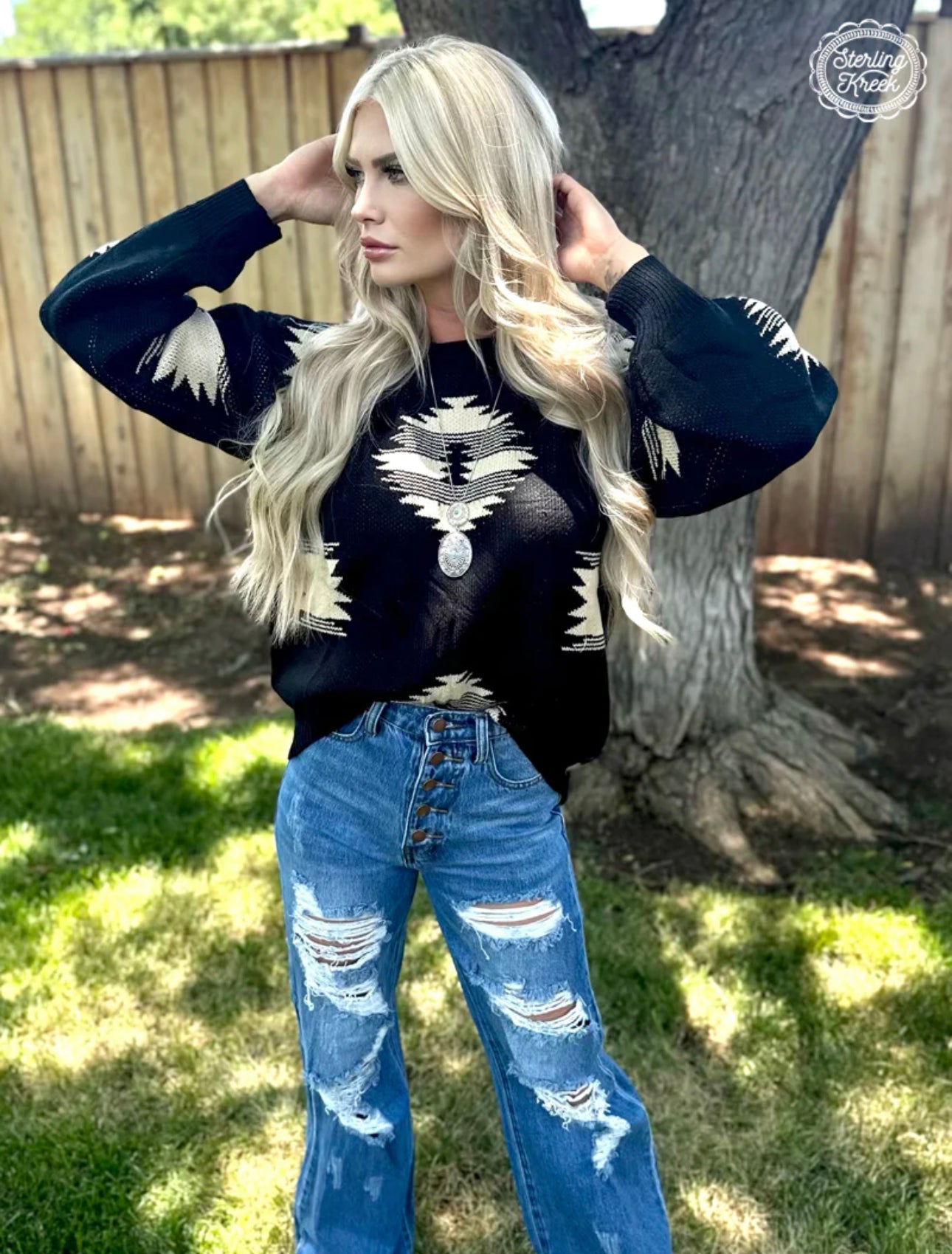 PAINT IT AZTEC SWEATER