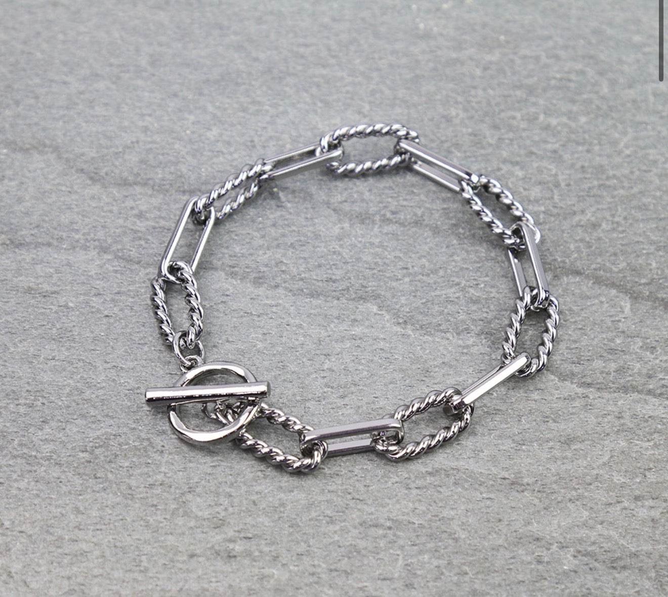 Western Rope TXR Toggle Bracelet - Silver