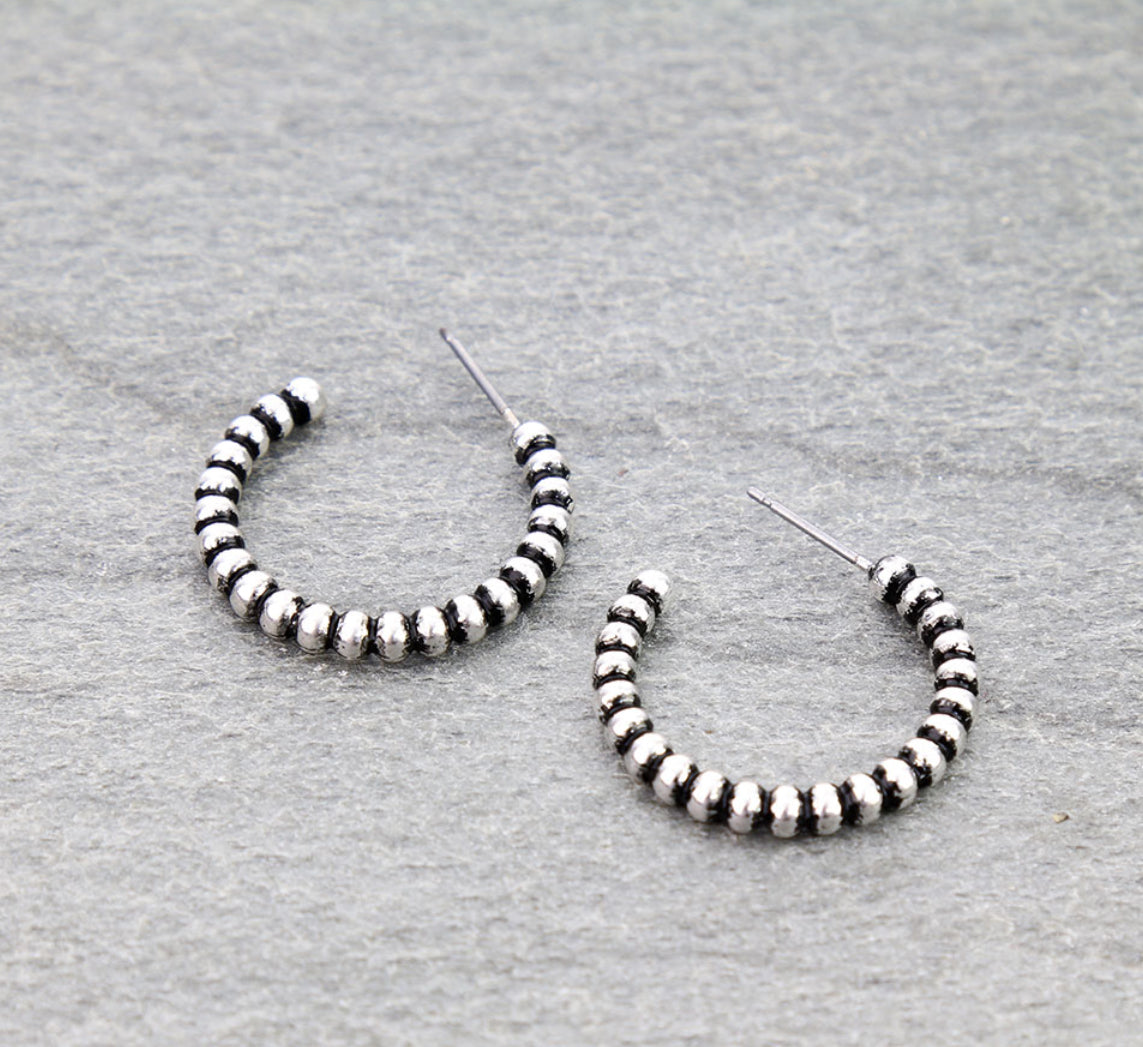 Western Small Bubble Hoop Earrings