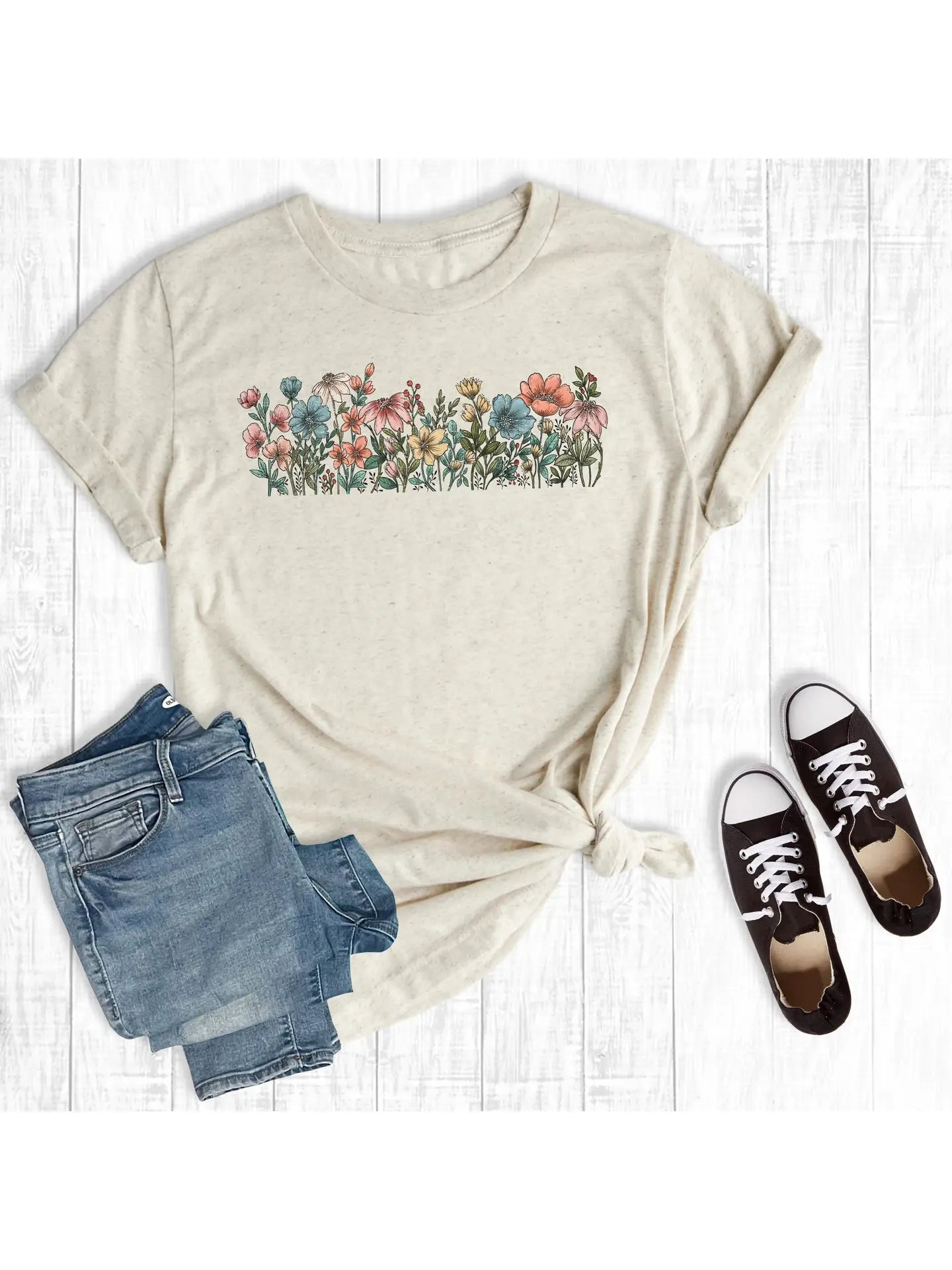 Wildflowers Cream Tee