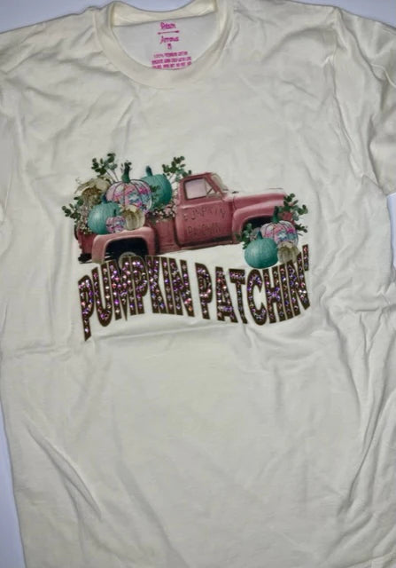 Pumpkin Patchin’ Bling Tee