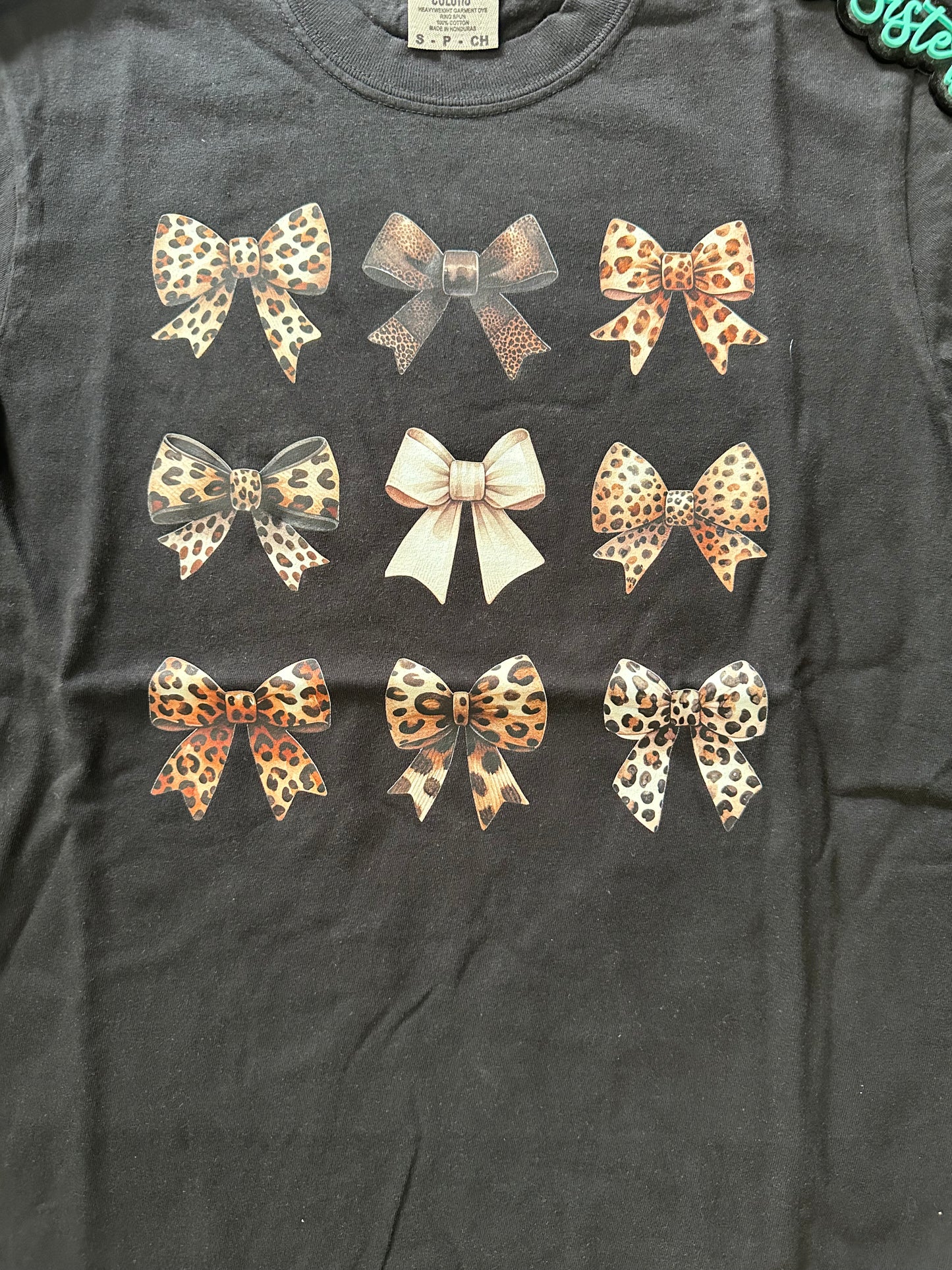 Leopard Bow Collage CC Tee