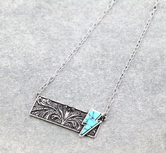 Thunder Stone Bar Necklace