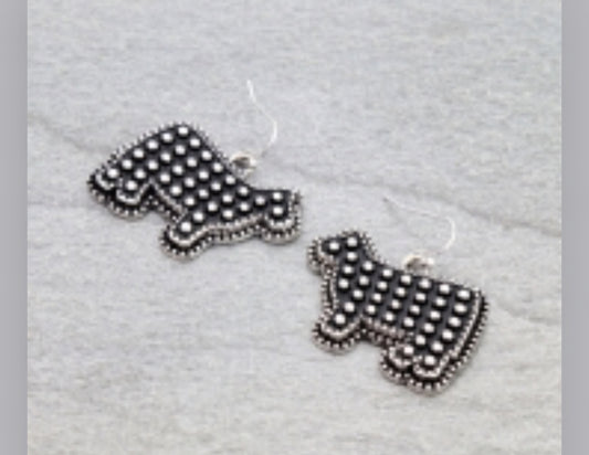 Western Tiny Bubble Cow Dangle Earrings