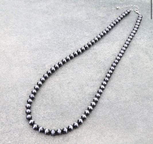 30” Navajo Style Pearl Necklace - Copper