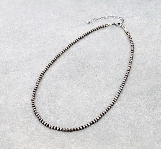 4mm Navajo Style Pearl Necklace - 18”