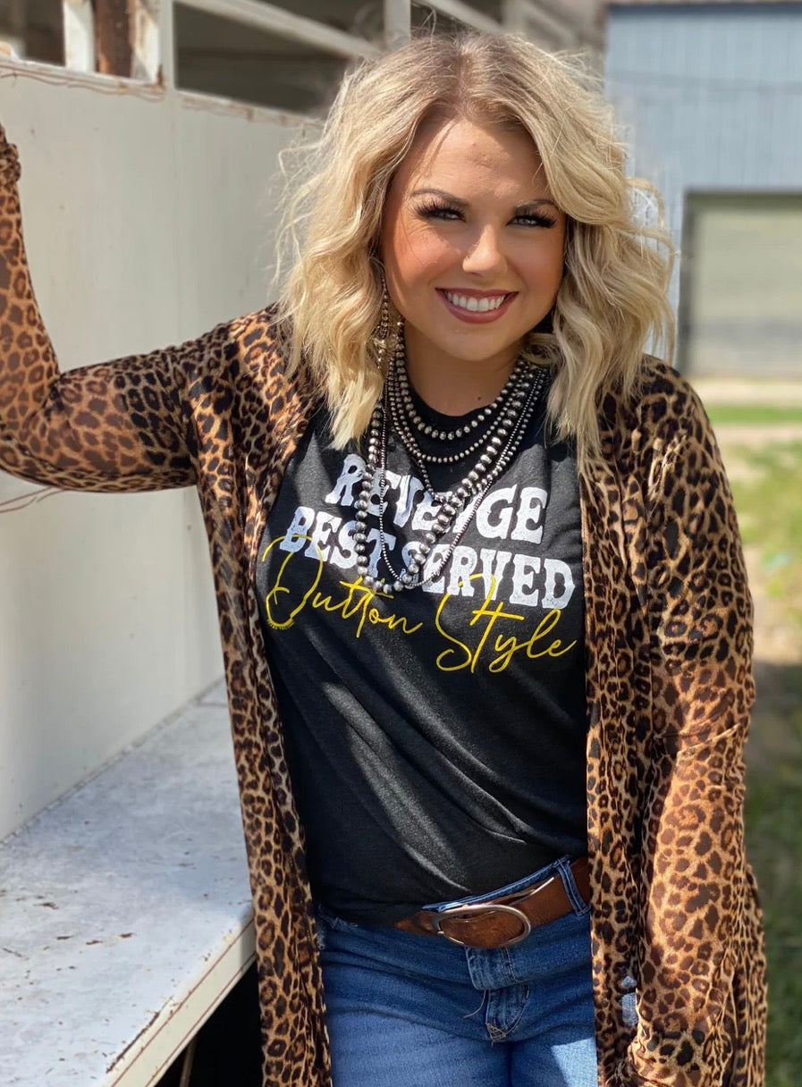 Cody Sheer Leopard Cardigan