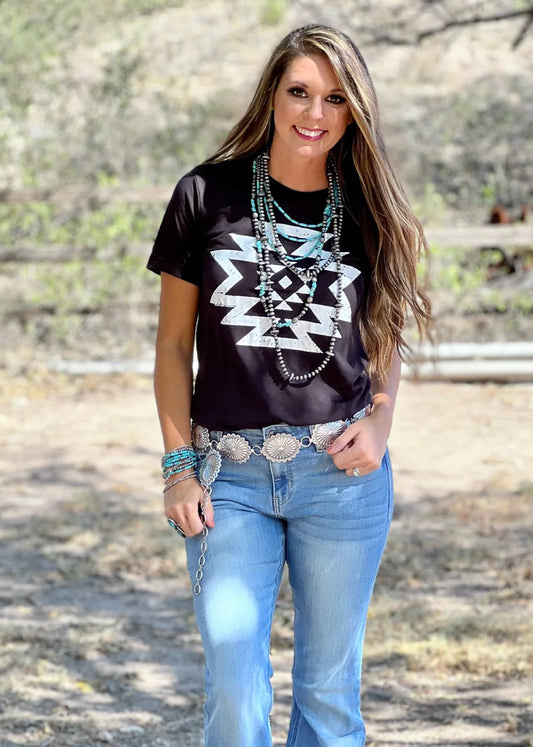 Alex Aztec On Black Tee