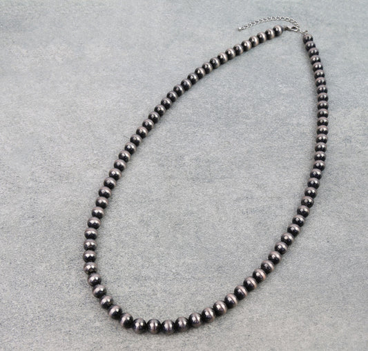 10MM Navajo Style Pearl Necklace 30” Length