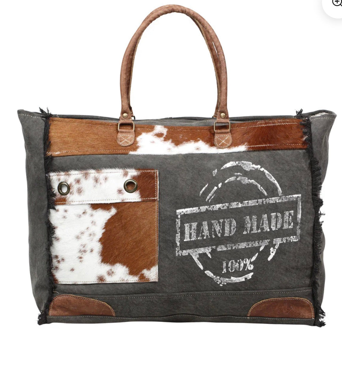 100% Handmade Print Weekender Bag