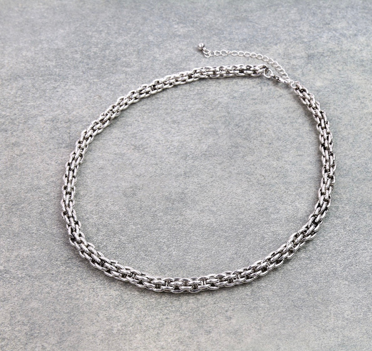 Western Chain Necklace - Silver