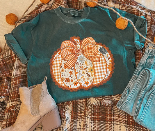 PATTERN PUMPKIN TEE