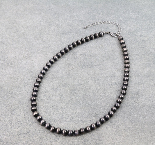 8MM Navajo Style Pearl Necklace