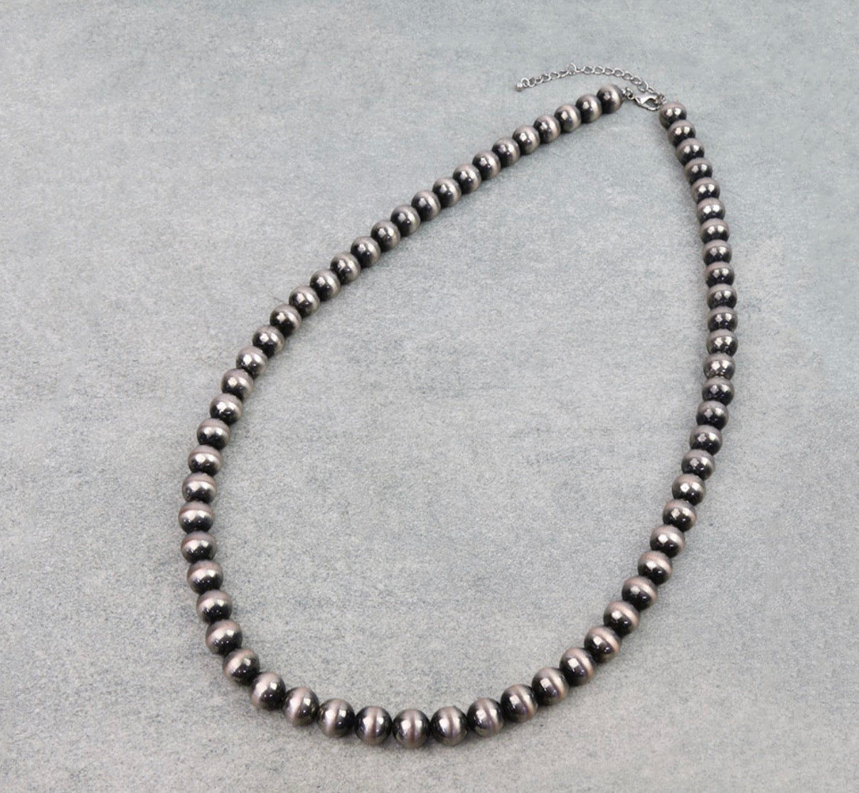 12MM Navajo Style Pearl Necklace - 30”