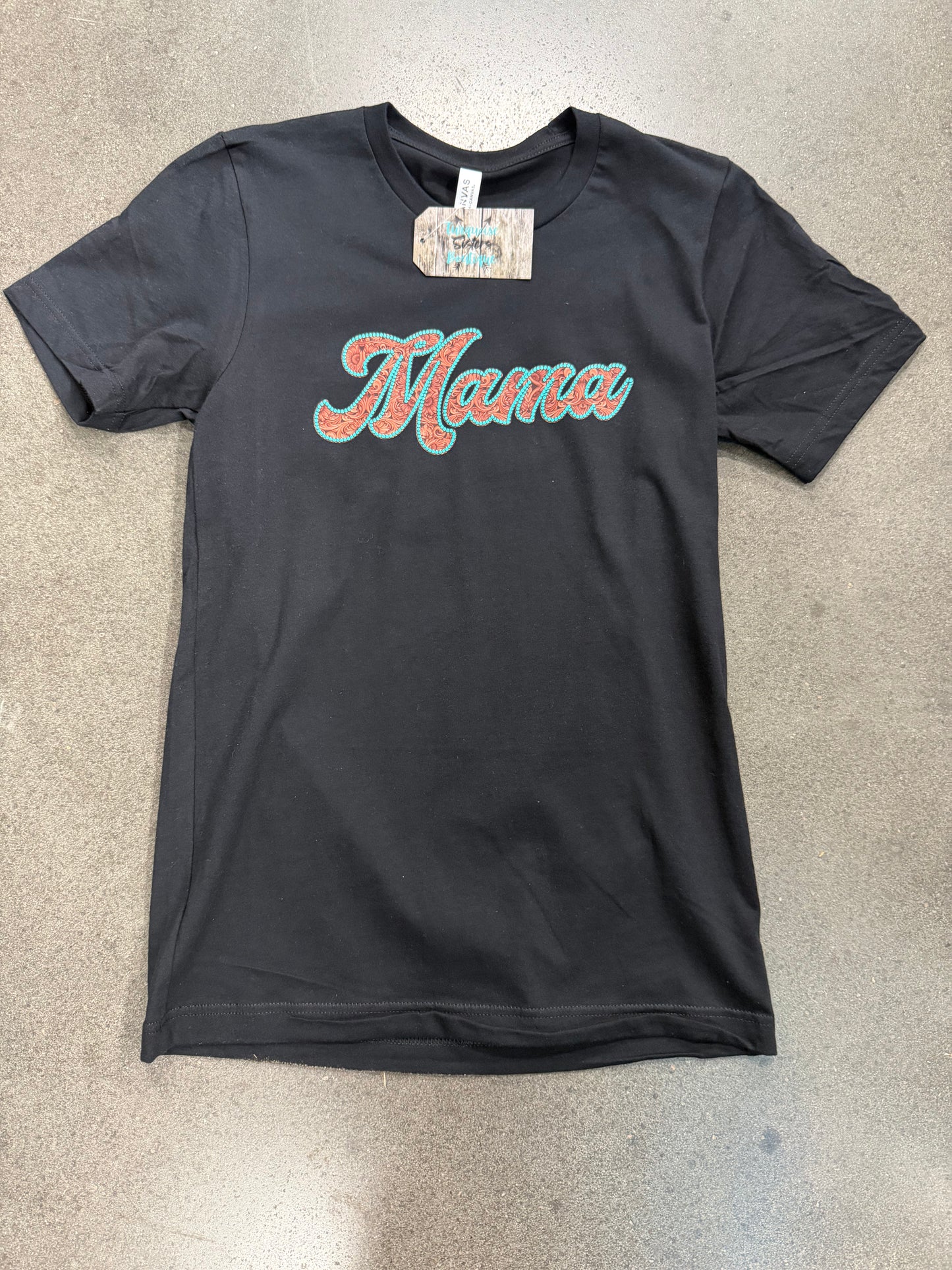 Mama Tooled Leather Tee