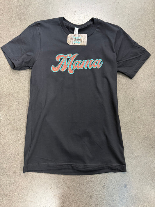 Mama Tooled Leather Tee